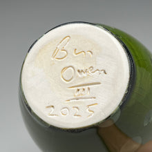 Load image into Gallery viewer, Egg Vase in Lily Pad Green Crystalline, 5.75"h (Ben Owen III)
