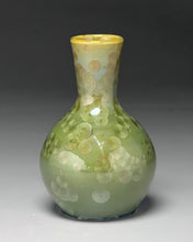 Load image into Gallery viewer, Genie Bottle #2 in Lily Pad Green Crystalline, 6"h (Ben Owen III)
