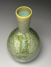 Load image into Gallery viewer, Genie Bottle #3 in Lily Pad Green Crystalline, 12.75"h (Ben Owen III)
