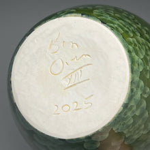 Load image into Gallery viewer, Genie Bottle #3 in Lily Pad Green Crystalline, 12.75"h (Ben Owen III)
