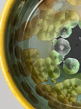 Load image into Gallery viewer, Contoured Serving Bowl in Lily Pad Green Crystalline, 5.5&quot;dia. (Ben Owen III)
