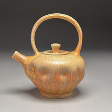 Load image into Gallery viewer, Dimpled Teapot in Pumpkin and Natural Ash, 7"h (Ben Owen III)
