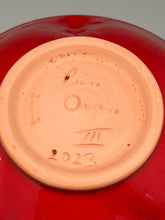 Load image into Gallery viewer, Ribbed Bowl in Chinese Red, 12.25&quot;dia. (Ben Owen III)
