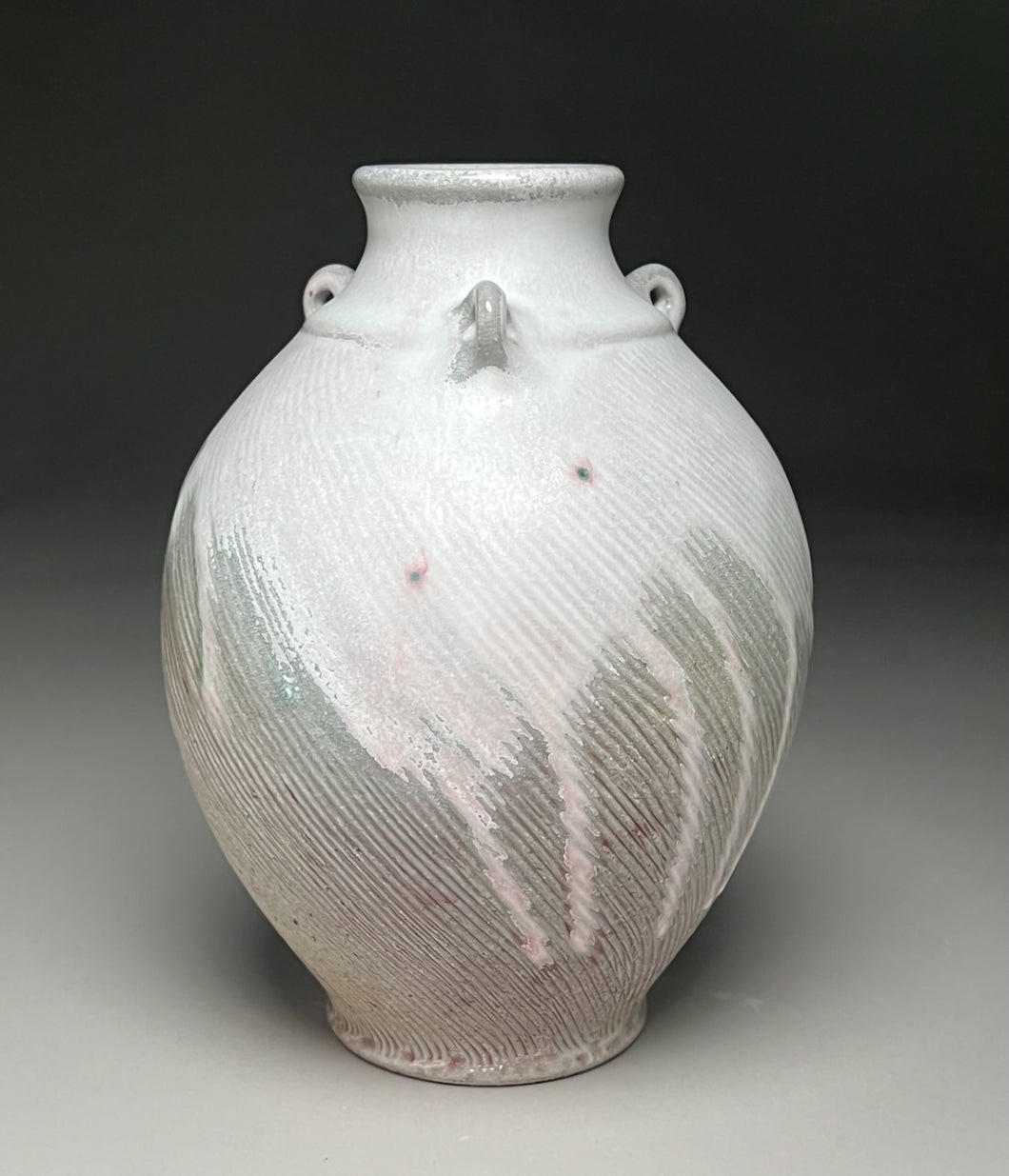 Combed Edo Jar in Satin White, 8