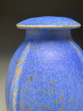 Load image into Gallery viewer, Ribbed Covered Jar in Stardust Blue, 10.75&quot;h (Ben Owen III)
