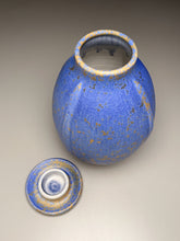 Load image into Gallery viewer, Ribbed Covered Jar in Stardust Blue, 10.75&quot;h (Ben Owen III)
