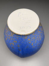 Load image into Gallery viewer, Ribbed Covered Jar in Stardust Blue, 10.75&quot;h (Ben Owen III)
