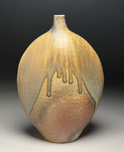Altered Bottle in Multi-Layered Glazes, 12.75"h (Ben Owen III)