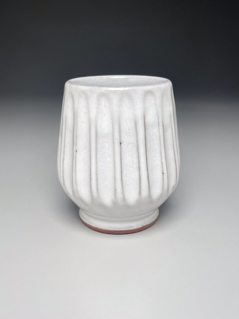 Carved Cup in Dogwood White, 4