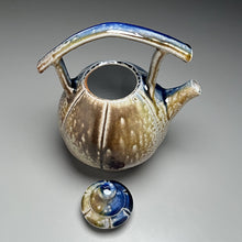 Load image into Gallery viewer, Melon Teapot #2 with Post-and-Lintel Handle in Multi-Layered Glazes, 9&quot;h (Ben Owen III) (Copy)
