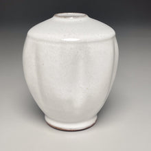 Load image into Gallery viewer, Miniature Square- Shouldered Melon Egg Vase in Dogwood White, 3.75"h (Ben Owen III)
