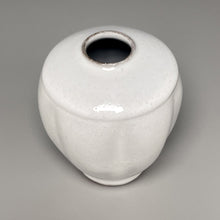 Load image into Gallery viewer, Miniature Square- Shouldered Melon Egg Vase in Dogwood White, 3.75"h (Ben Owen III)

