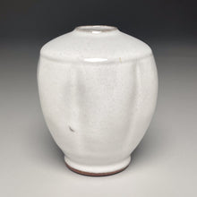 Load image into Gallery viewer, Miniature Square- Shouldered Melon Egg Vase in Dogwood White, 3.75"h (Ben Owen III)
