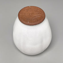 Load image into Gallery viewer, Miniature Square- Shouldered Melon Egg Vase in Dogwood White, 3.75"h (Ben Owen III)
