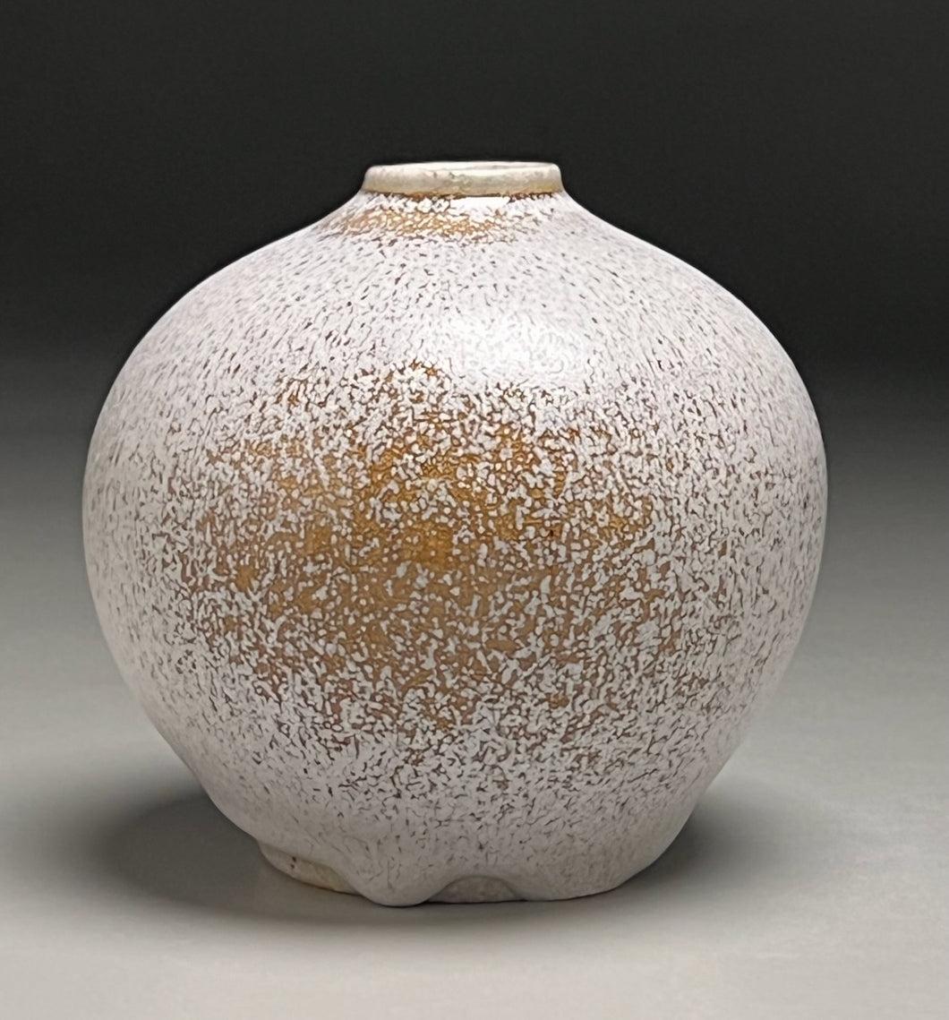 Exaggerated Egg Vase in Satin White, 4.25