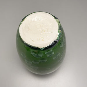 Egg Vase #3 in Lily Pad Green Crystalline, 5.75"h (Ben Owen III)