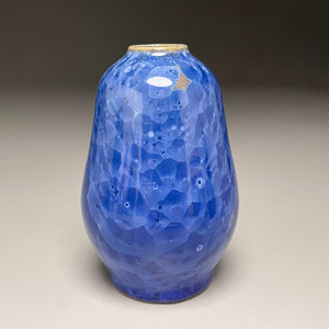 Miniature Gourd Vase #1 in Cobalt Crystalline, 4.25"h (Ben Owen III)