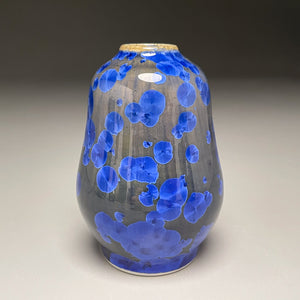 Miniature Gourd Vase #2 in Cobalt Crystalline, 4"h (Ben Owen III)