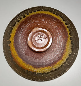 Bowl in Cobalt and Ash Glazes, 10.5"dia. (Benjamin Owen IV)