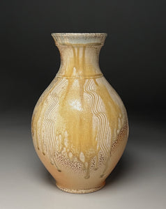 Han Vase with Combed Water Lines in Multi-Layer Glaze, 11.75"h (Ben Owen III)