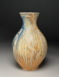 Han Vase with Combed Water Lines in Multi-Layer Glaze, 11.75"h (Ben Owen III)