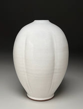 Load image into Gallery viewer, Melon Egg Vase in Dogwood White, 8.75&quot;h (Ben Owen III)
