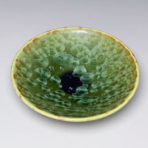 Serving Platter in Lily Pad Green Crystalline, 16"dia. (Ben Owen III)