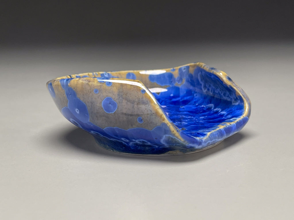 Small Altered Dish #3 in Cobalt Crystalline, 3.5
