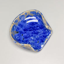 Load image into Gallery viewer, Small Altered Dish #3 in Cobalt Crystalline, 3.5&quot;dia (Juliana Owen)
