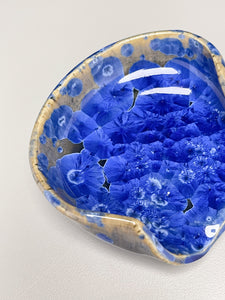 Small Altered Dish #3 in Cobalt Crystalline, 3.5"dia (Juliana Owen)