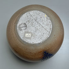 Load image into Gallery viewer, Lidded Jar in Salt Glaze with Cobalt Grapevine, 6&quot;h (Ben Owen Sr.)
