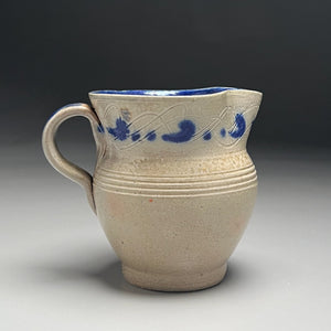 Small Pitcher in Salt Glaze with Cobalt, 4.75"h (Ben Owen Sr.)