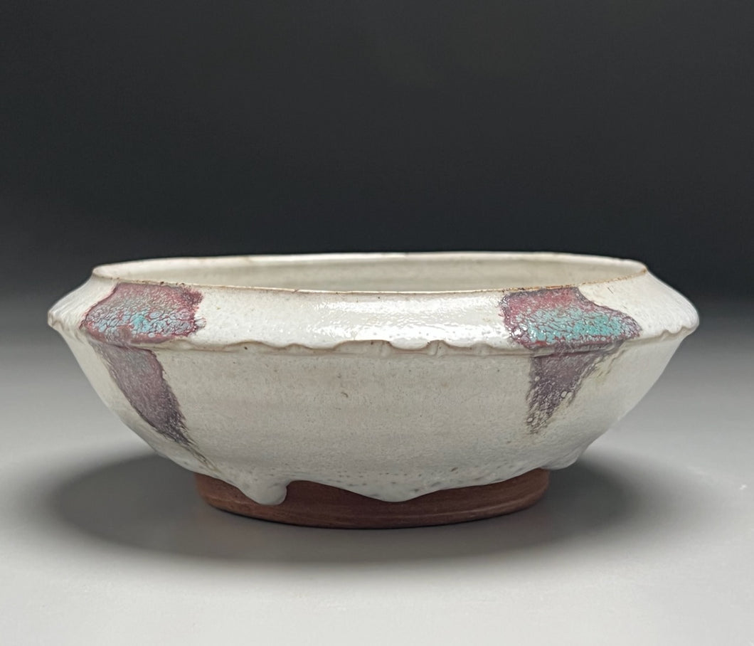Ming Bowl in Dogwood White with Chinese Blue Accents, 6.5