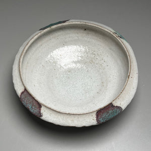 Ming Bowl in Dogwood White with Chinese Blue Accents, 6.5"dia. (Ben Owen Sr.)