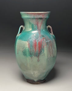 Two-Handled Vase in Chinese Blue, 12.25"h (Ben Owen III)