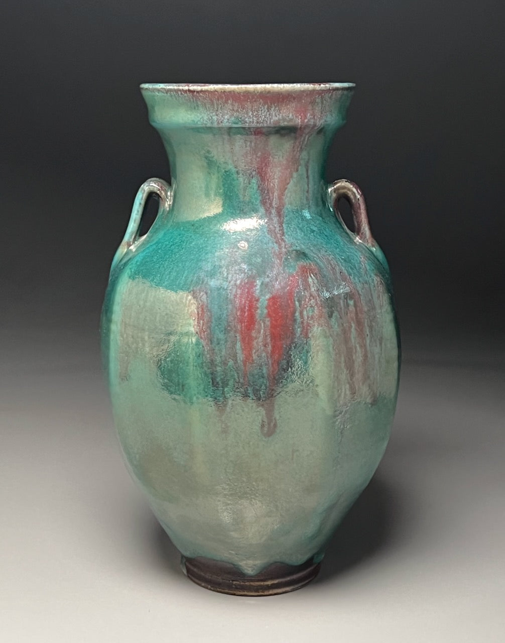 Two-Handled Vase in Chinese Blue, 12.25