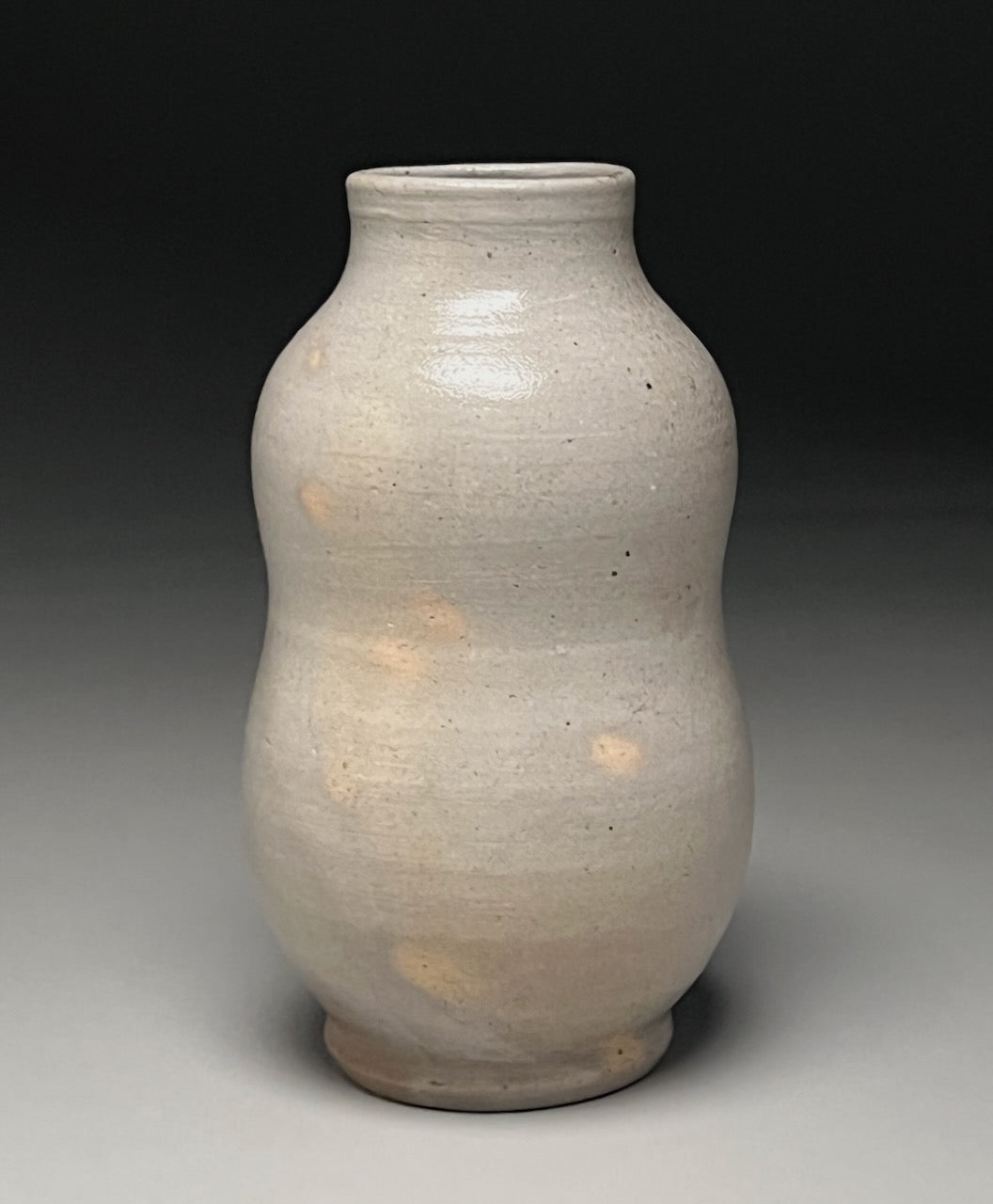 Gourd Vase in Salt Glaze, 6.75