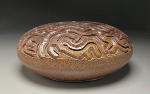 Carved Disc in Salt Glaze, 5.25"h (Ben Owen III)