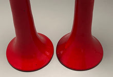 Load image into Gallery viewer, Candlesticks in Chinese Red, 13.5&quot;h (Ben Owen III)

