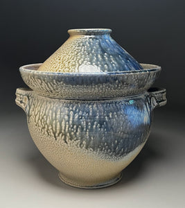 Soup Tureen in Multi-Layered & Salt Glazes, 12.75"dia. (Ben Owen III)