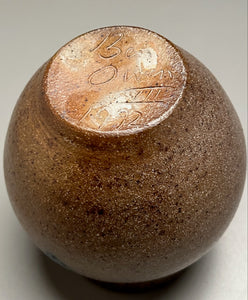 Honey Pot in Salt Glaze with Cobalt Bee, 5.25"h (Ben Owen III)