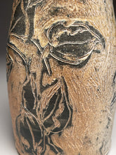 Load image into Gallery viewer, Flower Vase with leaf designs , 10.25&quot;h (Elizabeth McAdams)
