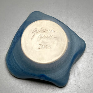 Altered Dish in Turquoise Crystalline, 5"dia (Juliana Owen)