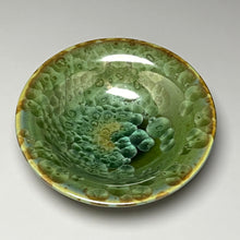 Load image into Gallery viewer, Small Dish #1 in Lily Pad Green Crystalline, 5.75&quot;dia (Juliana Owen)
