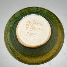 Load image into Gallery viewer, Small Dish #1 in Lily Pad Green Crystalline, 5.75&quot;dia (Juliana Owen)
