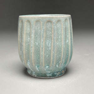 Carved Cup #2 in Patina Green, 3.75"h (Tableware Collection)