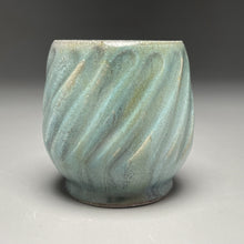 Load image into Gallery viewer, Carved Cup #4 in Patina Green, 3.75&quot;h (Tableware Collection)
