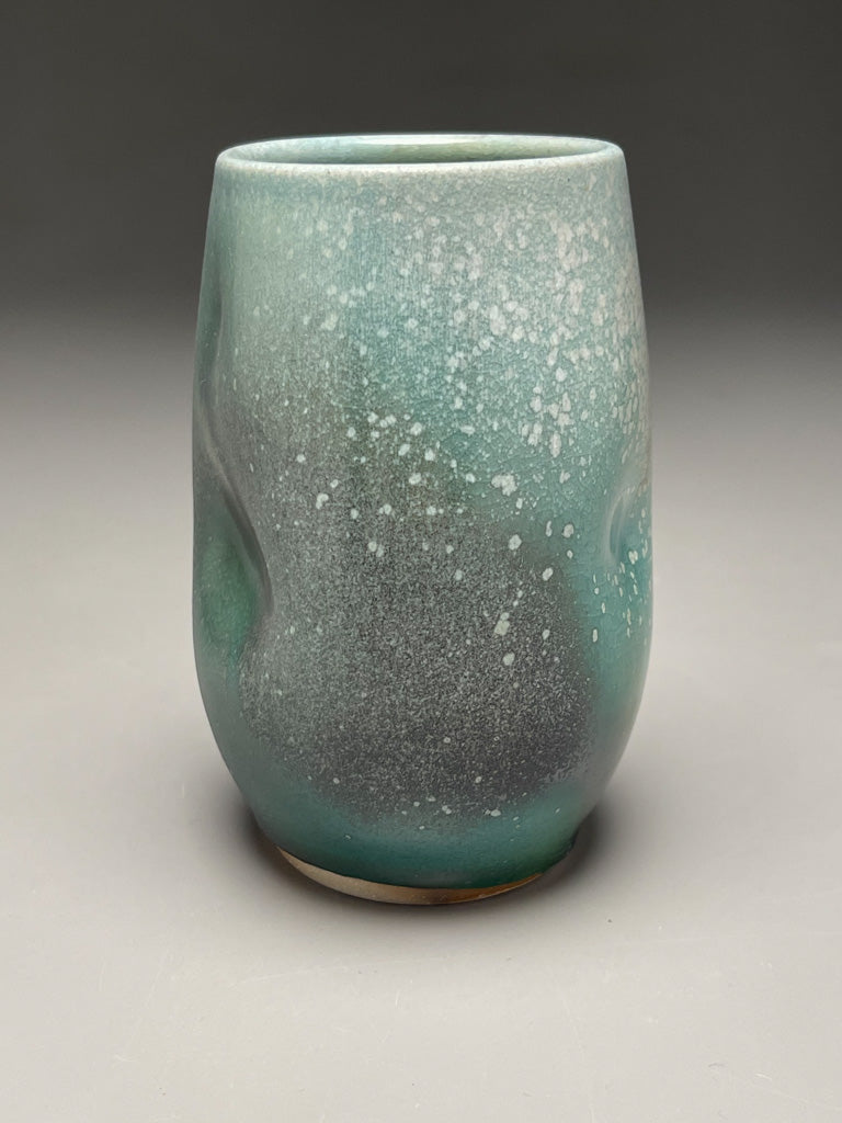 Dimpled Cup #3 in Patina Green, 5.5