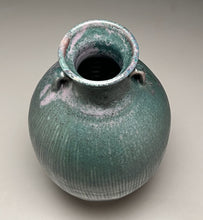 Load image into Gallery viewer, Two-Handled Vase with Combed Lines in Patina Green, 12.75&quot;h  (Ben Owen III)
