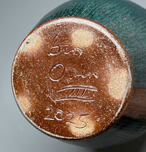 Load image into Gallery viewer, Two-Handled Vase with Combed Lines in Patina Green, 12.75&quot;h  (Ben Owen III)
